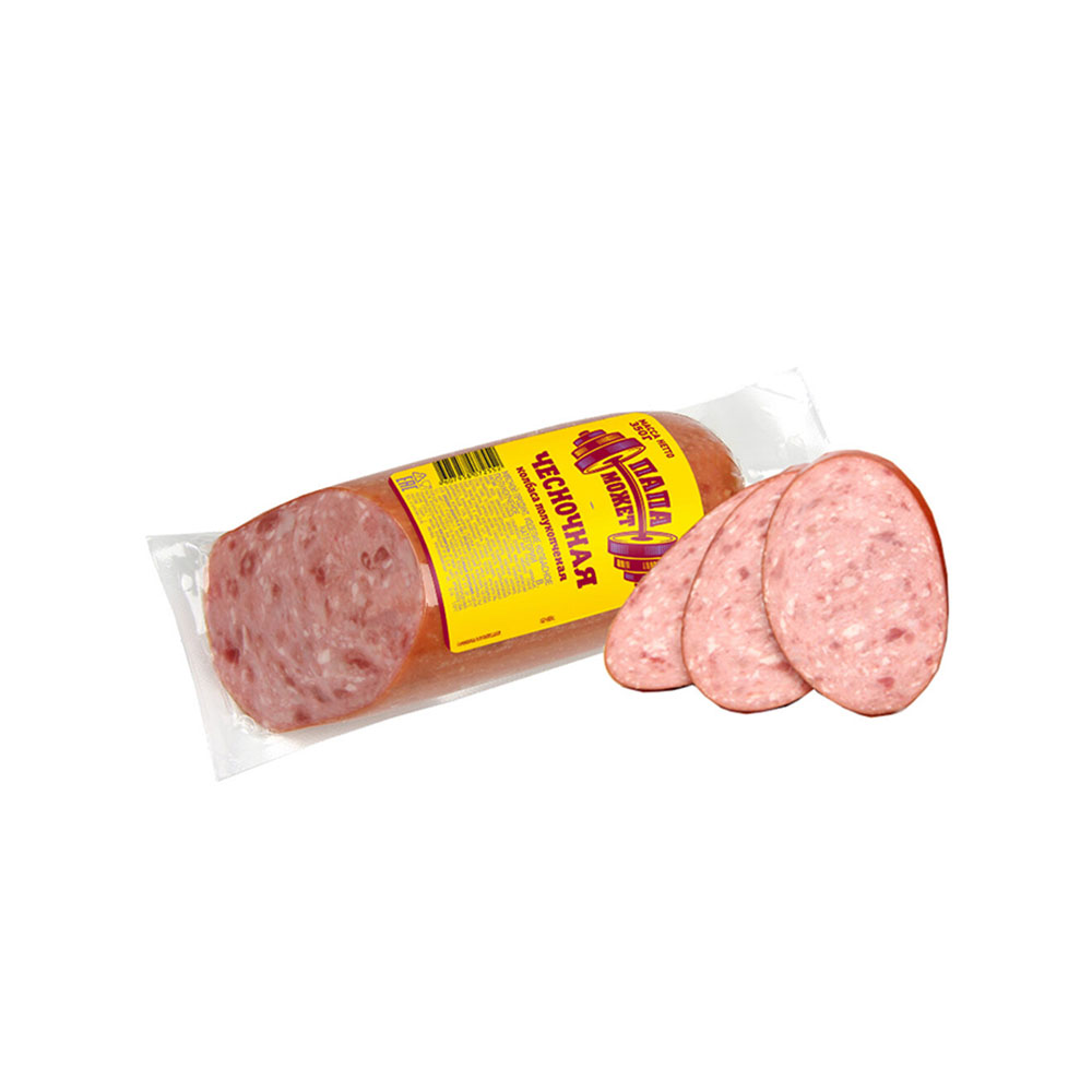 Чесночная п/к ПМ в/у (срез) 350 гр.шт.1/8 (46) ПАПА МОЖЕТ