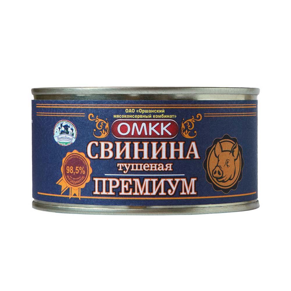 Консервы мясные руб. Свинина тушеная Премиум 325 гр.